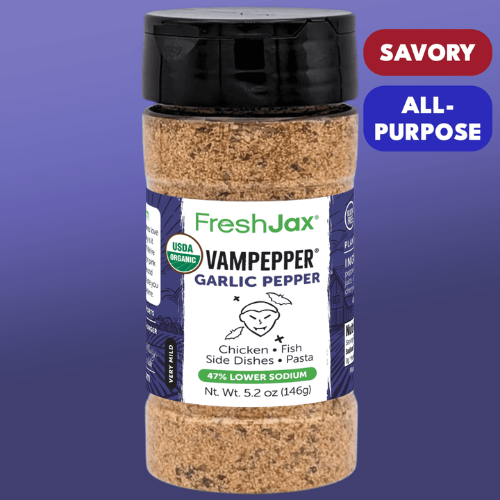 VamPepper® Garlic Pepper Blend – Low Sodium Bold & Smoky Garlic Seasoning - BBQRubs.com