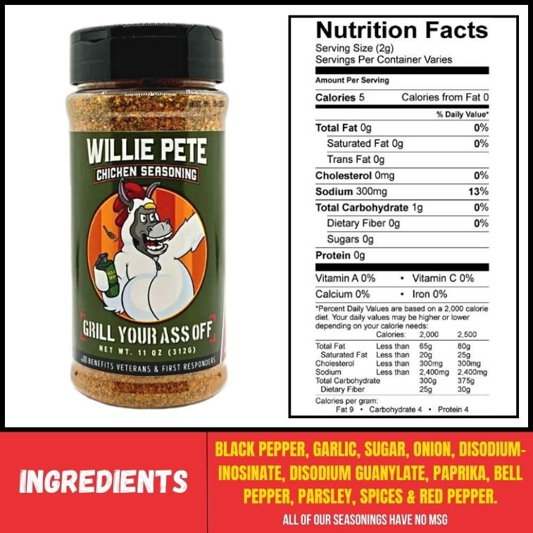 Willie Pete Chicken Seasoning - BBQRubs.com