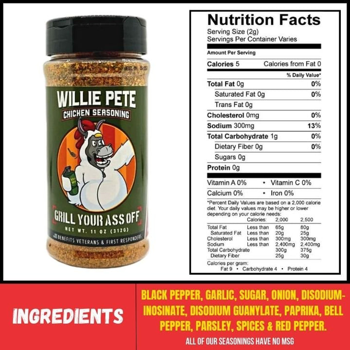 Willie Pete Chicken Seasoning - BBQRubs.com