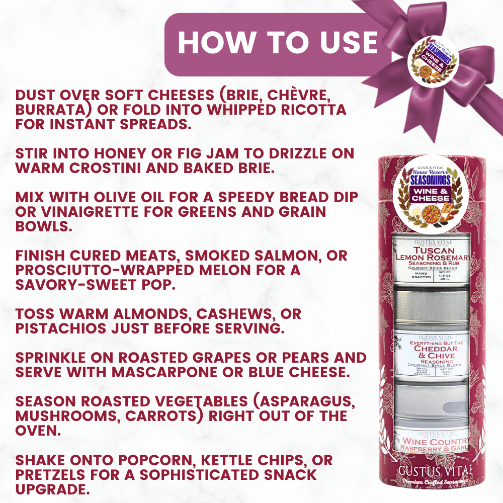 Wine & Cheese House Reserve Seasonings | Gift Pack Set of 3