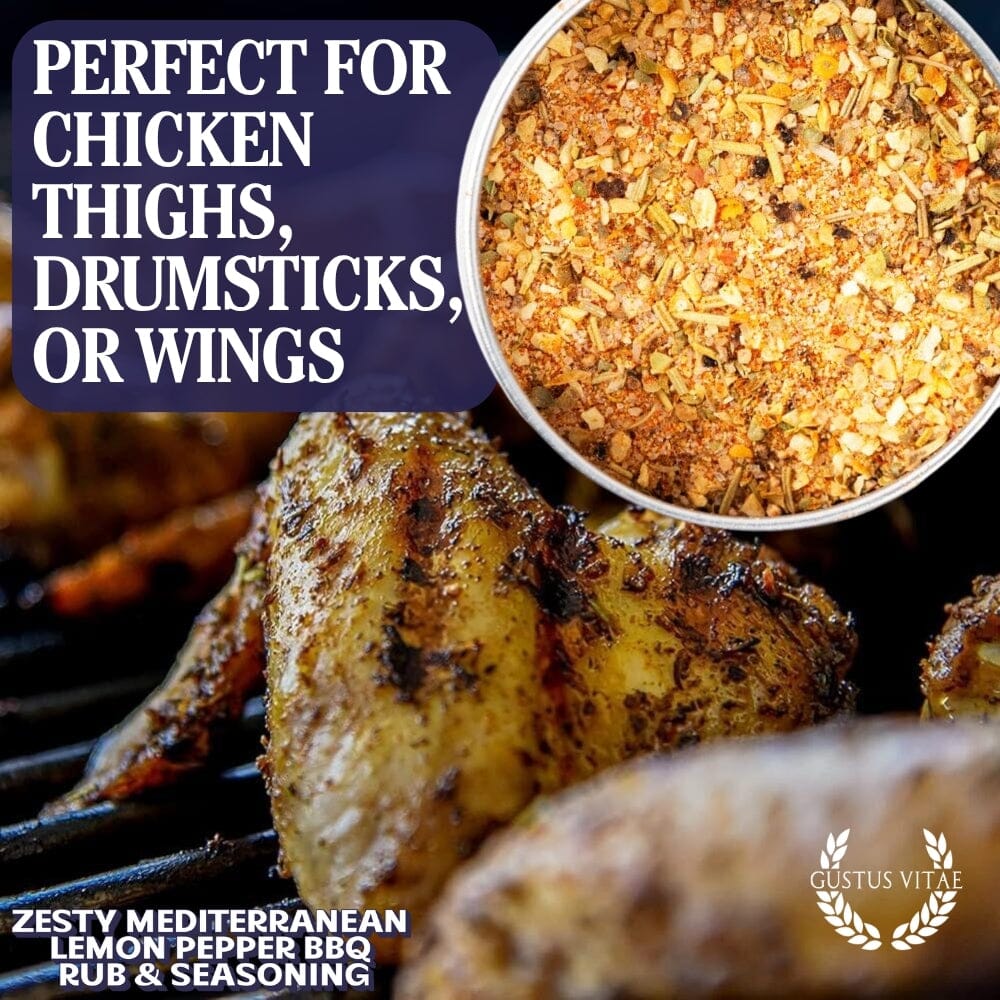 Zesty Mediterranean Lemon Pepper BBQ Rub & Seasoning - BBQRubs.com