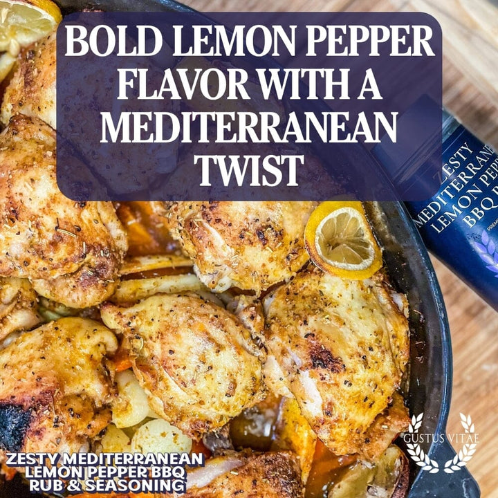 Zesty Mediterranean Lemon Pepper BBQ Rub & Seasoning - BBQRubs.com
