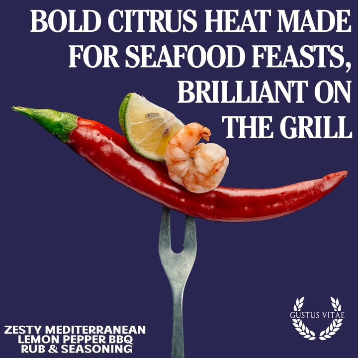 Zesty Mediterranean Lemon Pepper BBQ Rub & Seasoning