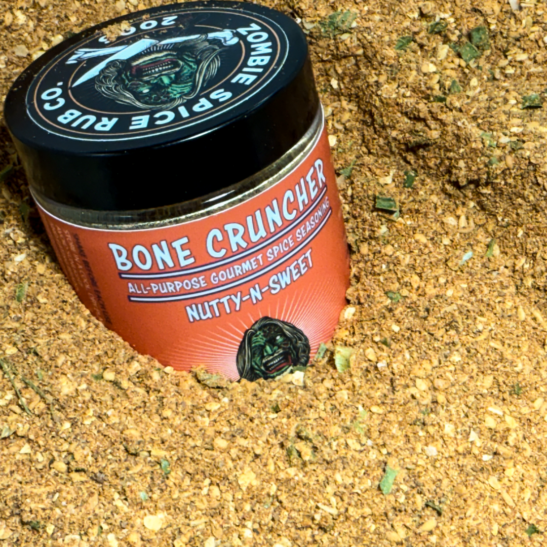 Zombie Spice Rub Co. | Bone Cruncher | Go Spice Pouch to Get Hooked | Sweet & Nutty are Your Friends - BBQRubs.com