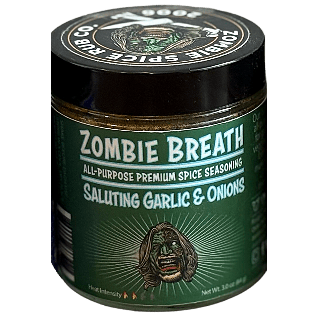 Zombie Spice Rub Co. | Zombie Breath | Go Spice Pouch to Get Hooked | Saluting Onion and Garlic Forever - BBQRubs.com