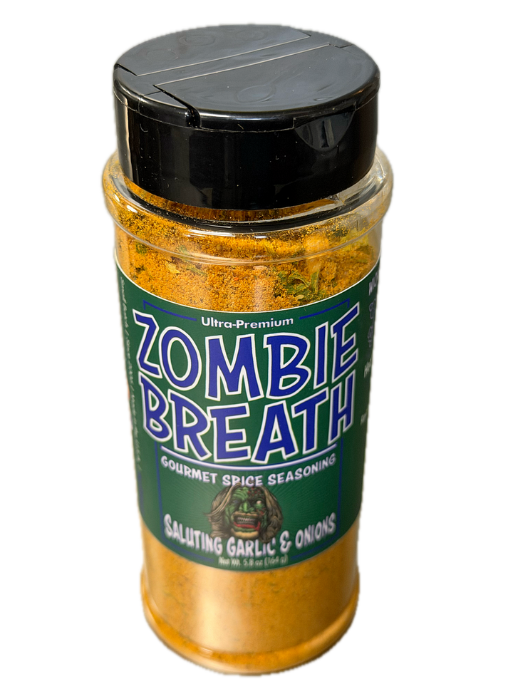 Zombie Spice Rub Co. | Zombie Breath | Go Spice Pouch to Get Hooked | Saluting Onion and Garlic Forever - BBQRubs.com