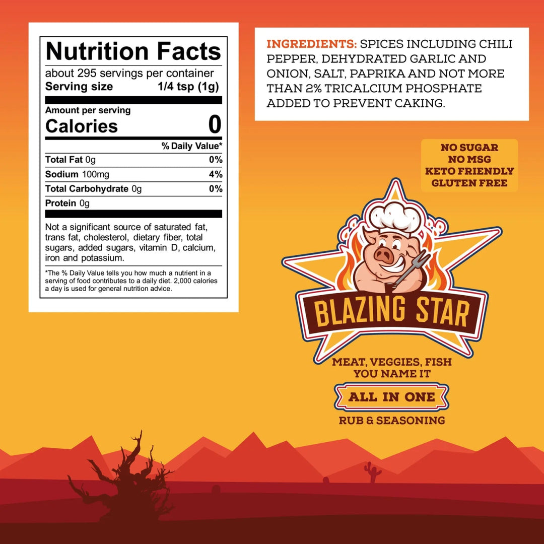 Blazing Star All In One Seasoning 10.4oz - BBQRubs