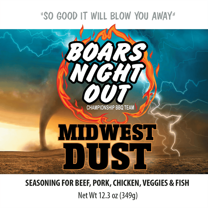 Boar's Night Out Midwest Dust BBQ Rub 12.3 oz - BBQRubs.com