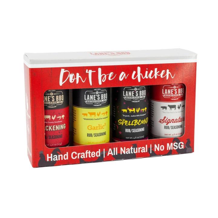 Don't be a Chicken (4 Pack) Lanes BBQ Rub Gift Set - BBQRubs