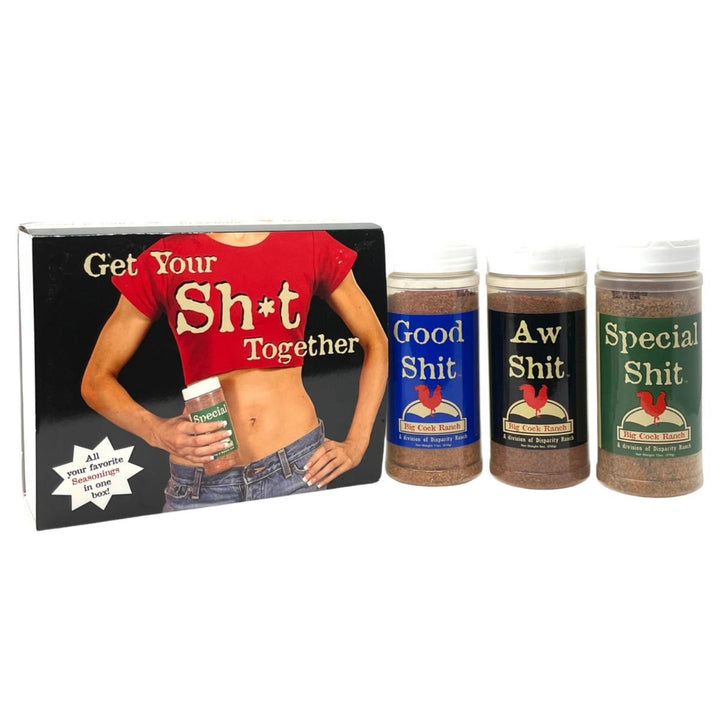 Get Your Sh*t Together - Three Rub Gift Box! - BCR 3 x 13oz shaker - BBQRubs.com