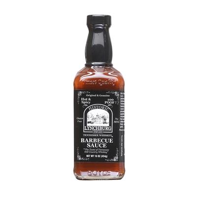 Historic Lynchburg Hot and Spicy Barbecue Sauce 16 oz - BBQRubs
