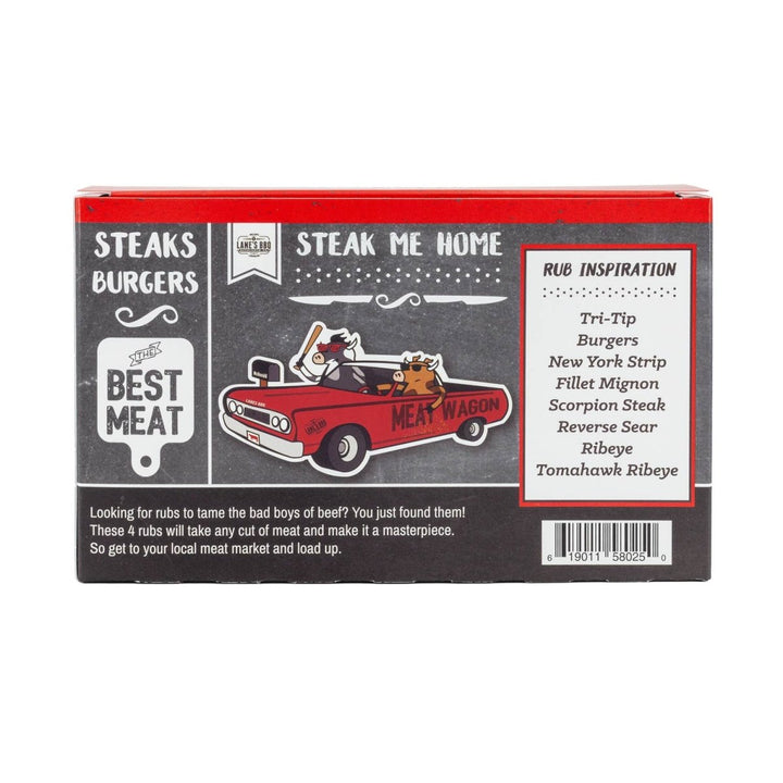 Steak Me Home (4 Pack) Lanes BBQ Rub Gift Set - BBQRubs