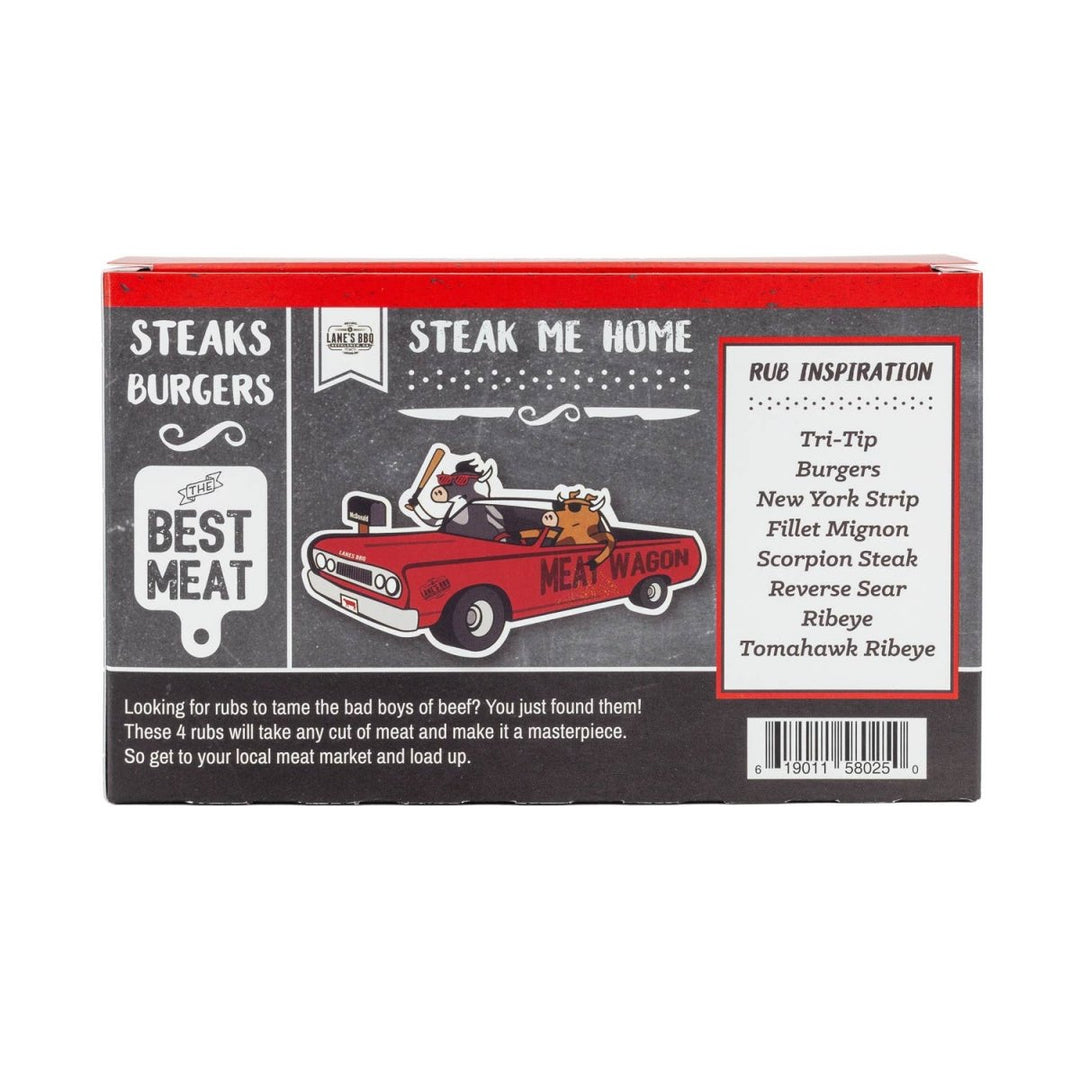 Steak Me Home (4 Pack) Lanes BBQ Rub Gift Set - BBQRubs